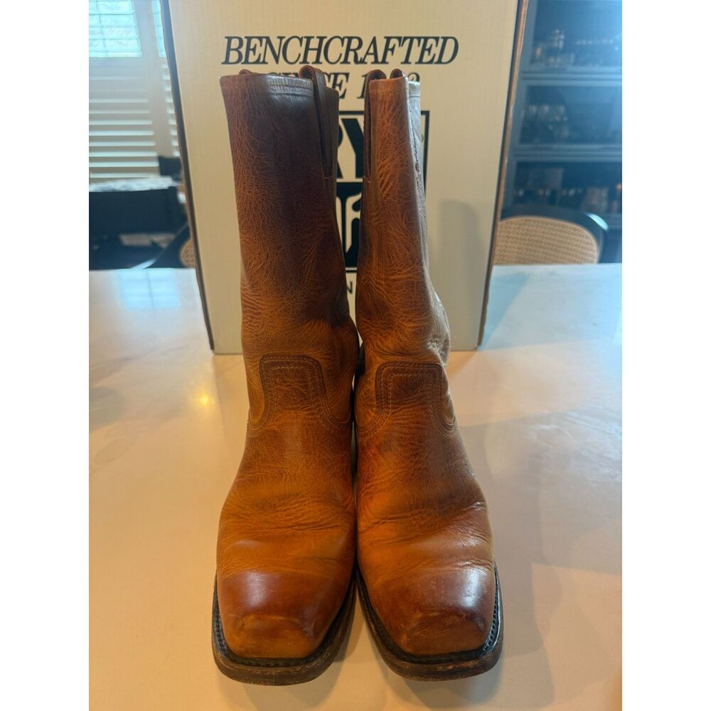 FRYE Cavalry 12L Cowboy Boots | Cognac Leather | Size 10M - Picture 4 of 11